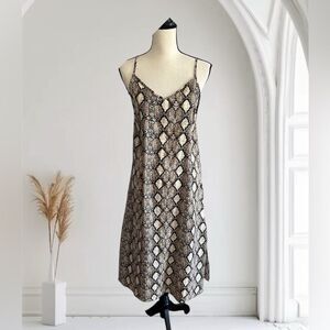 See You Monday Snakeskin Print Spaghetti Strap Dress Size Medium